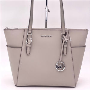 Michael Kors Charlotte Satchel Shoulder Bag Grey